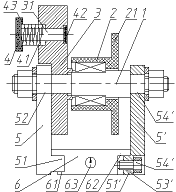 Wire mounting supporting frame of linear cutting machine tool