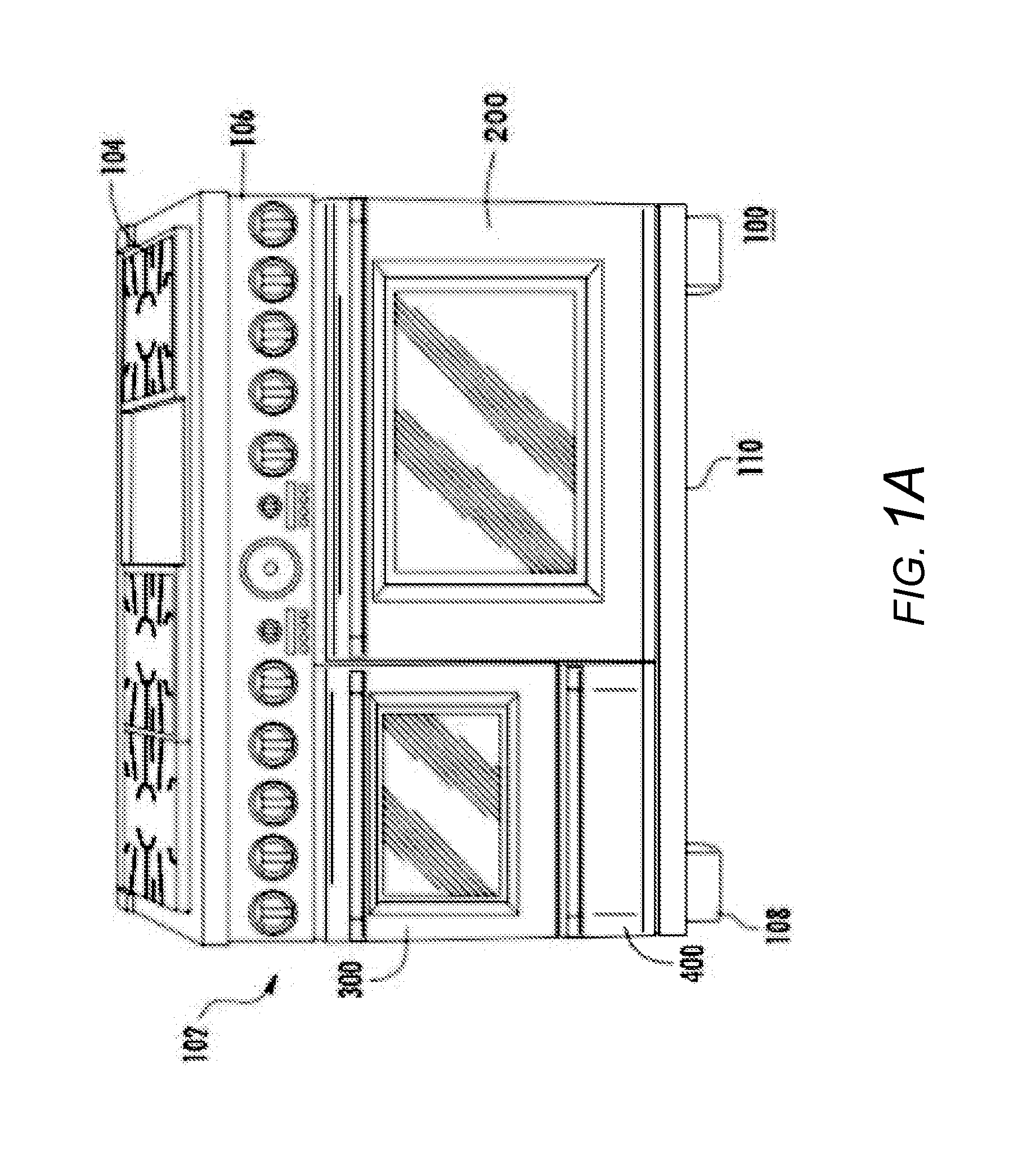 Household appliance having a mounting system for a middle door glass