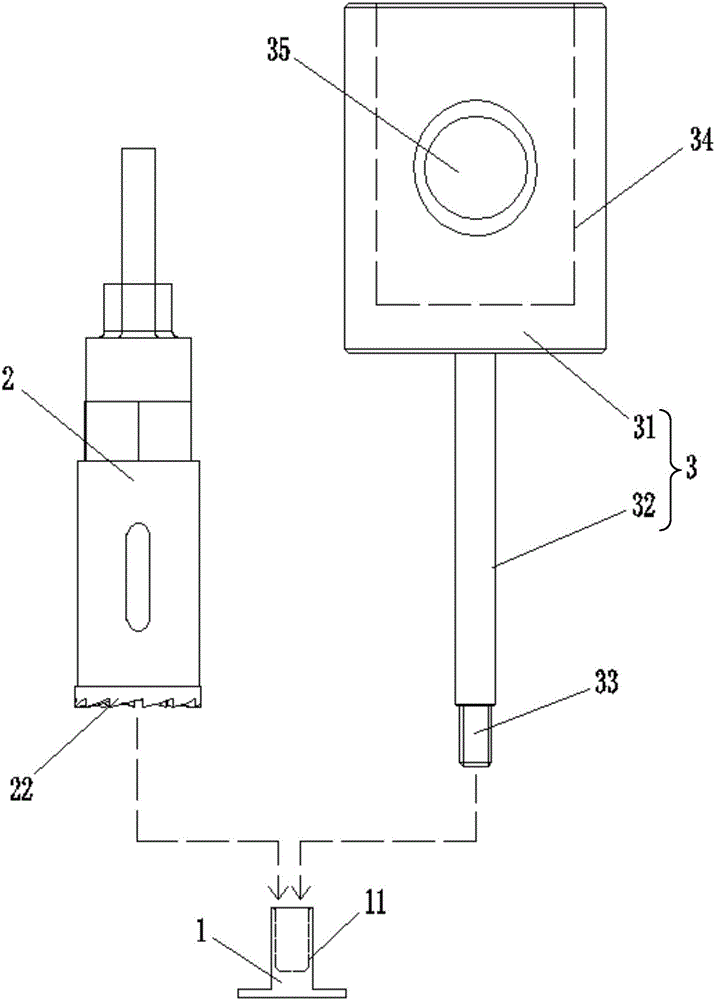 Interlayer structure core board bonding strength sampling and testing tool