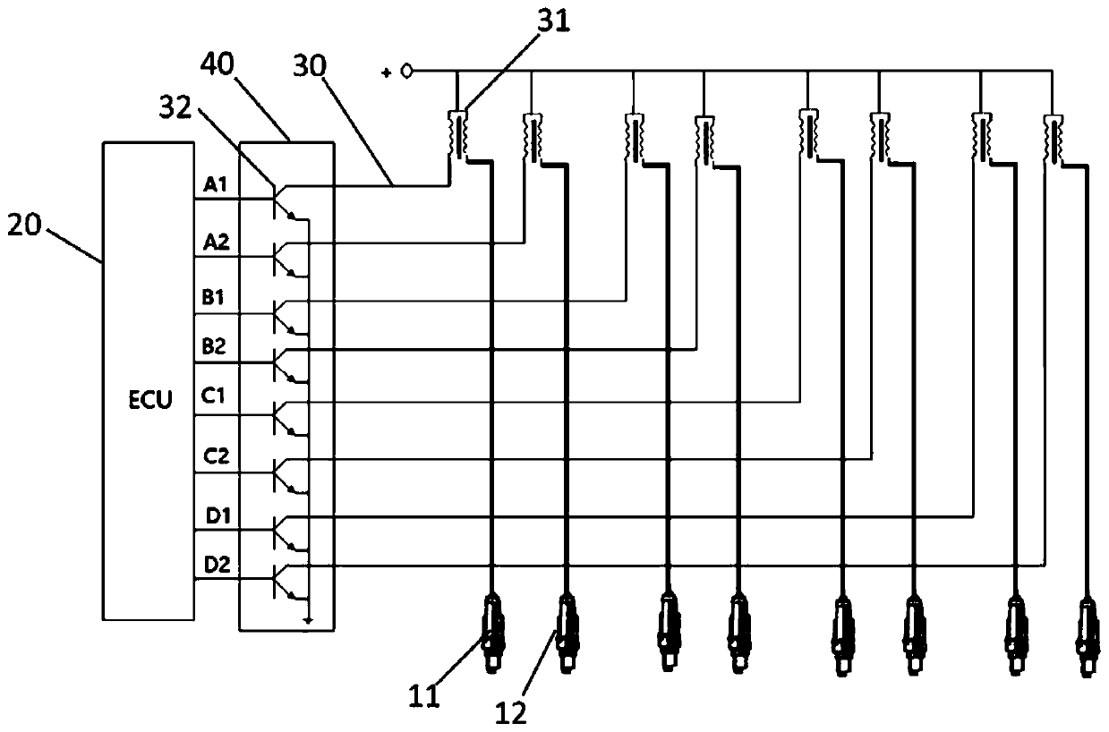 Ignition system for high-power methanol engine and ignition method