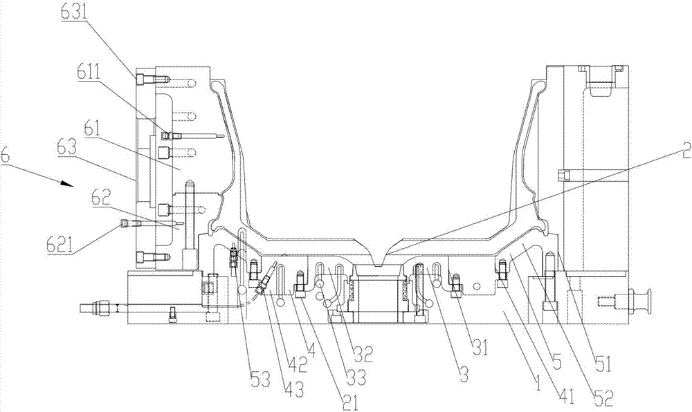 Sectional type water cooling mold