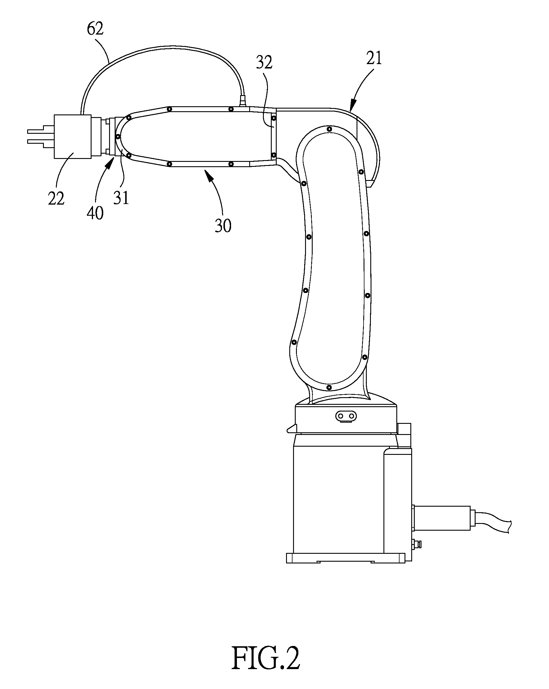Wrist structure for an articulated robotic arm