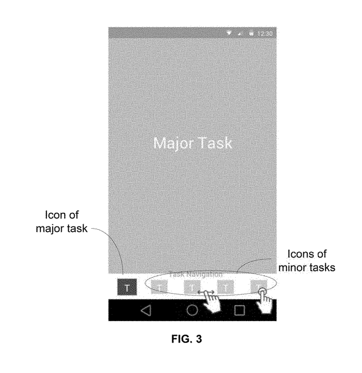 Mobile-phone ux design for multitasking with priority and layered structure