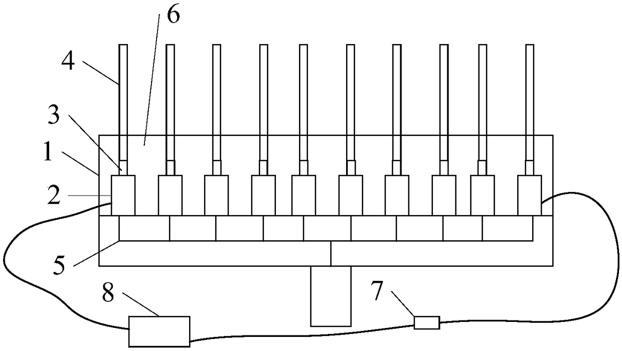 Connection device for chip test