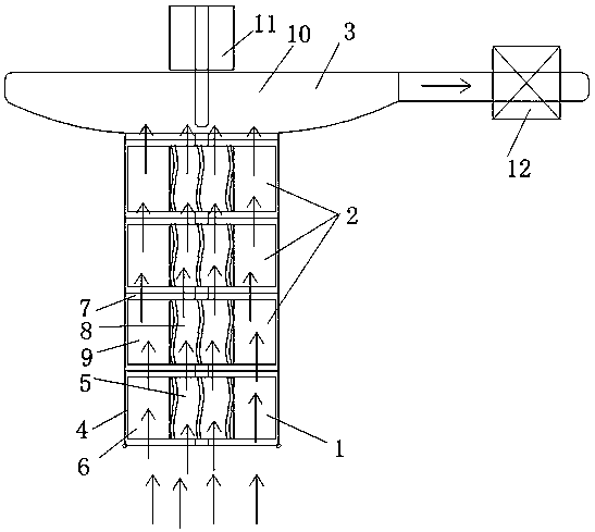 Multistage stator-blade-free blade compressor structure capable of realizing independent rotation and successive acceleration