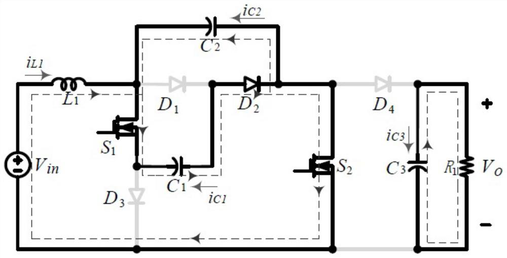 Quasi-switched capacitor type high-gain DC-DC converter