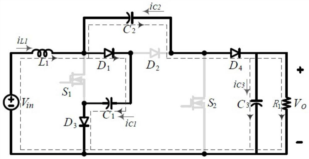 Quasi-switched capacitor type high-gain DC-DC converter