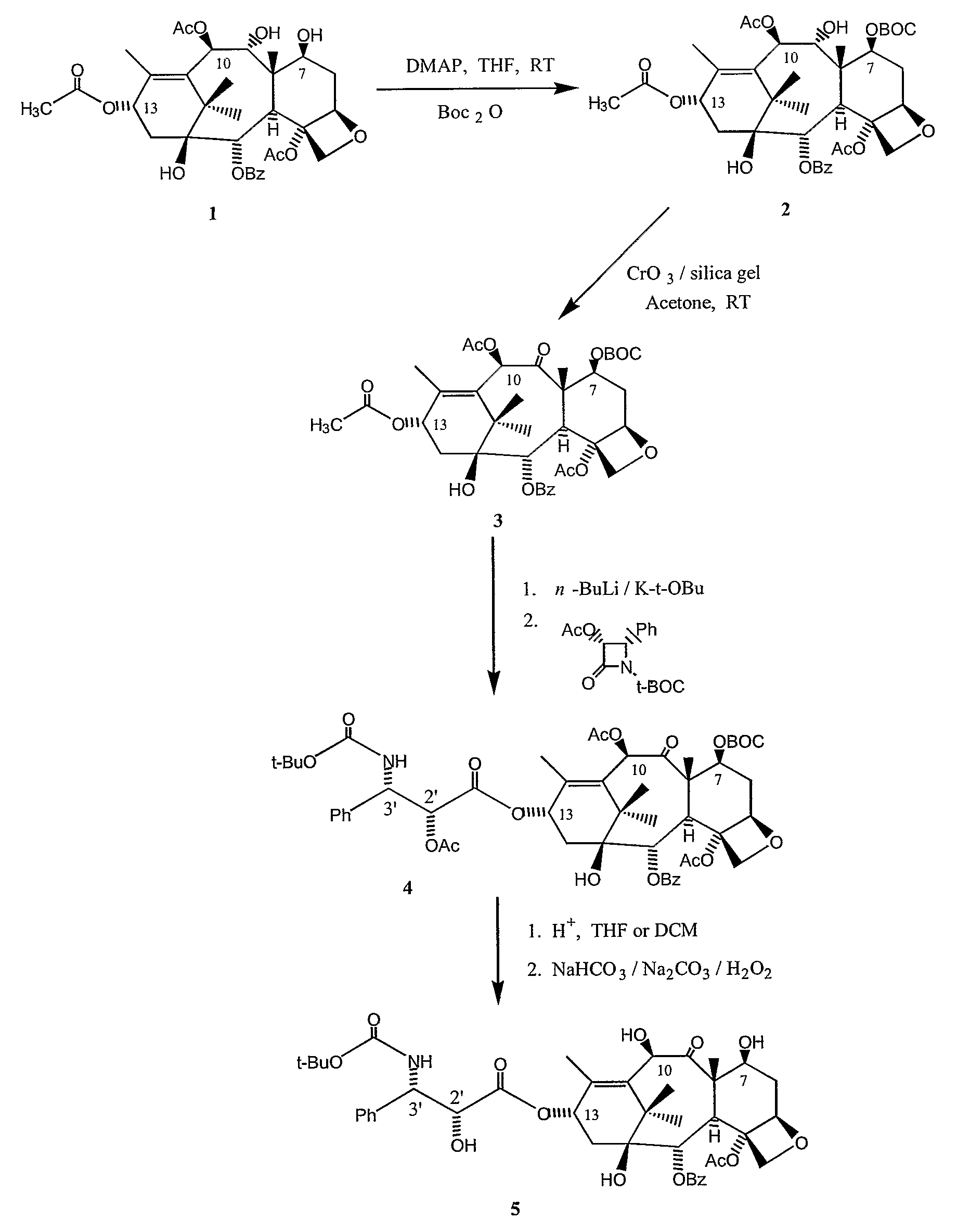 Semi-Synthesis of Taxane Intermediates and Their Conversion to Paclitaxel and Docetaxel