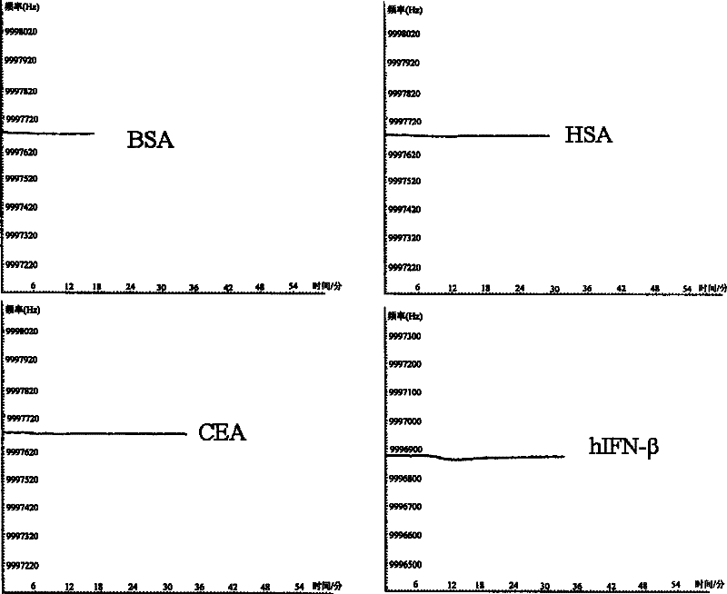 Biologic sensor for detecting human beta interferon and its special polypeptide