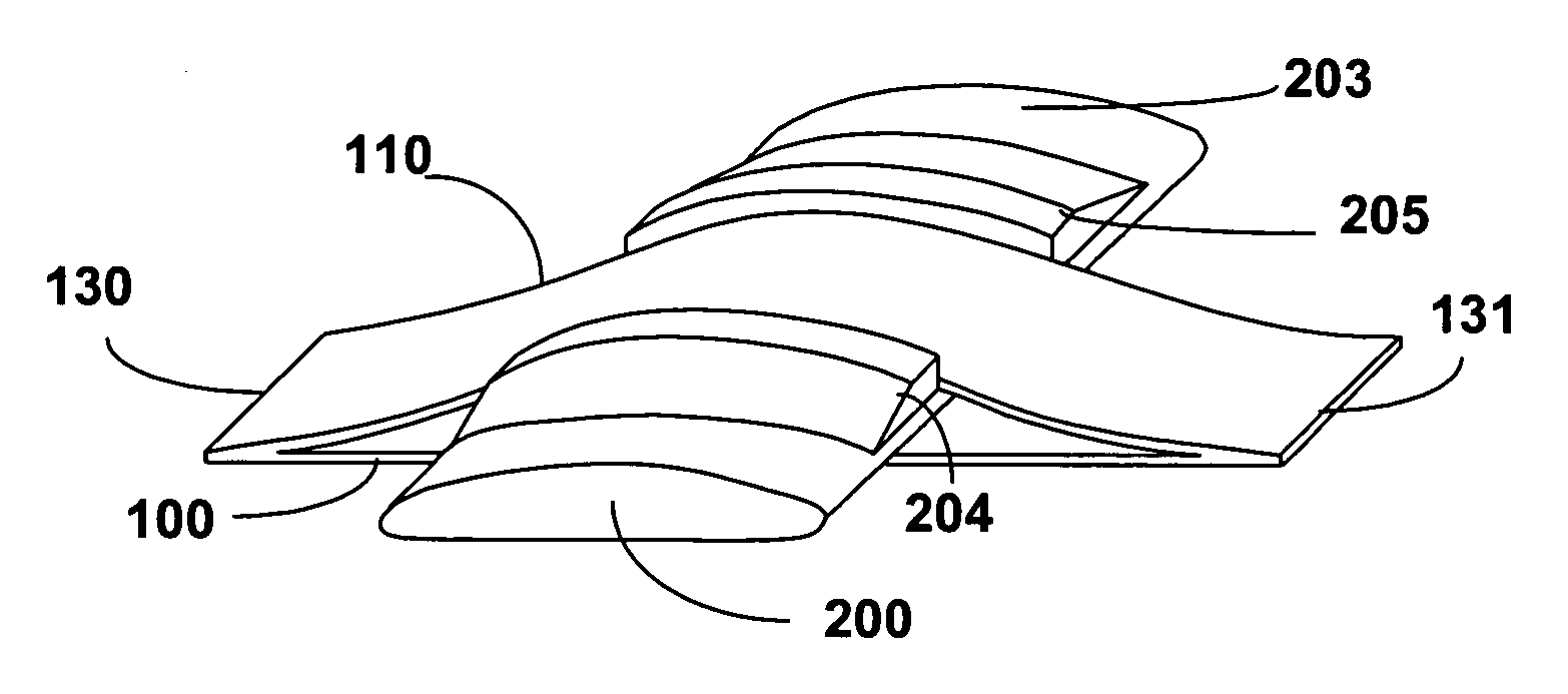Device for fixing a module to the surface of a tire