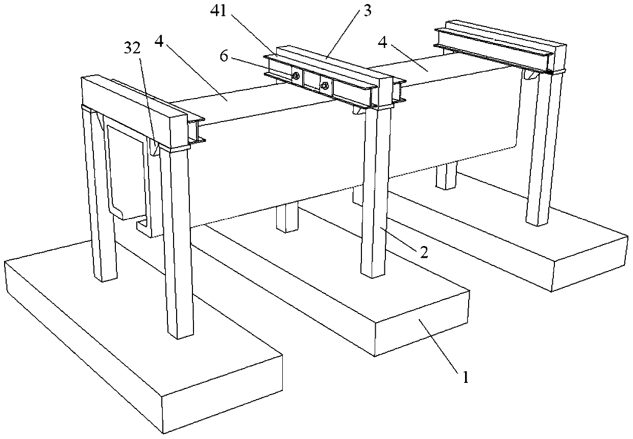 A construction method for a fully prefabricated concrete freight suspension monorail structure