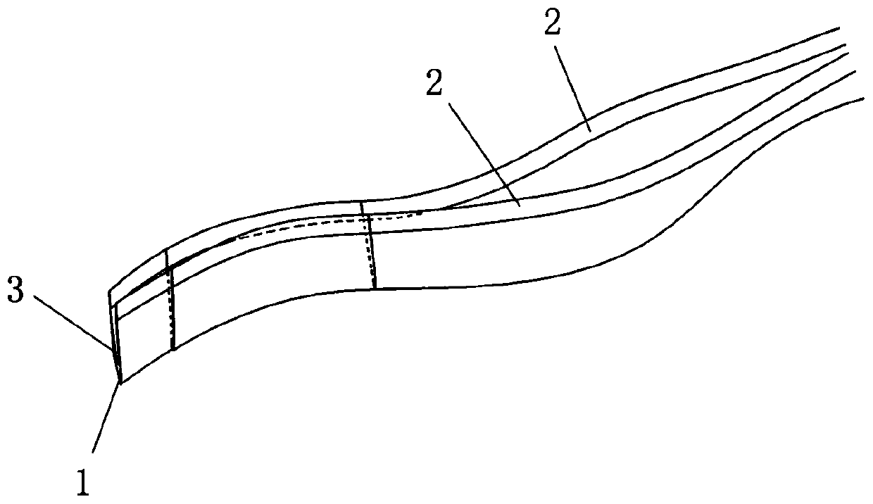 Composite forming method of component with large-angle thin-wall twisted narrow-depth cavity feature