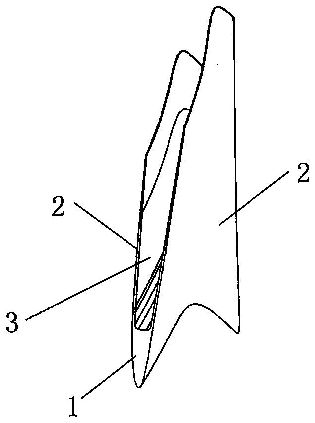 Composite forming method of component with large-angle thin-wall twisted narrow-depth cavity feature