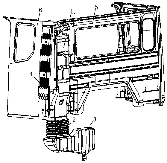 Heavy-duty truck air inlet passage assembly