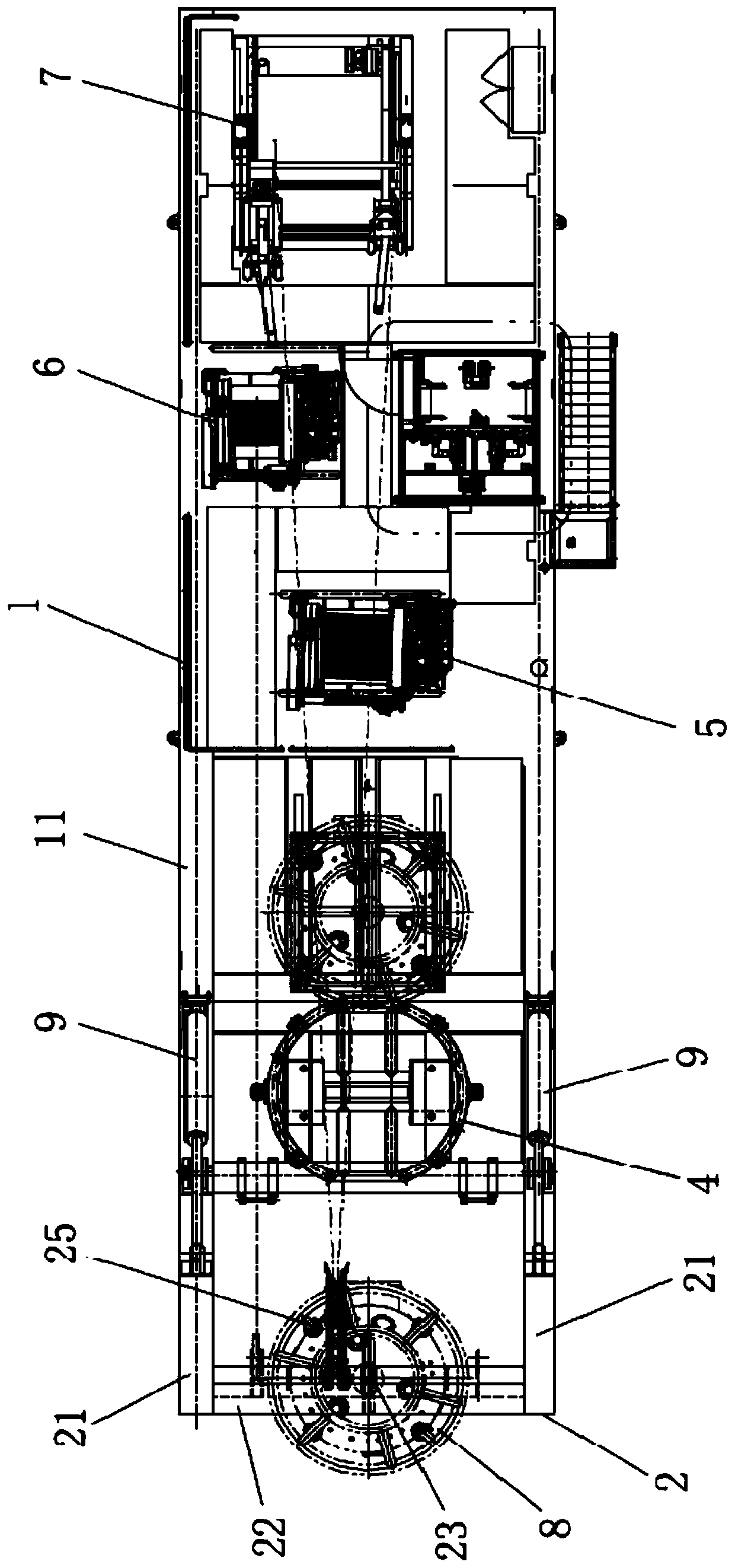 Integrated diving bell retracting and releasing system