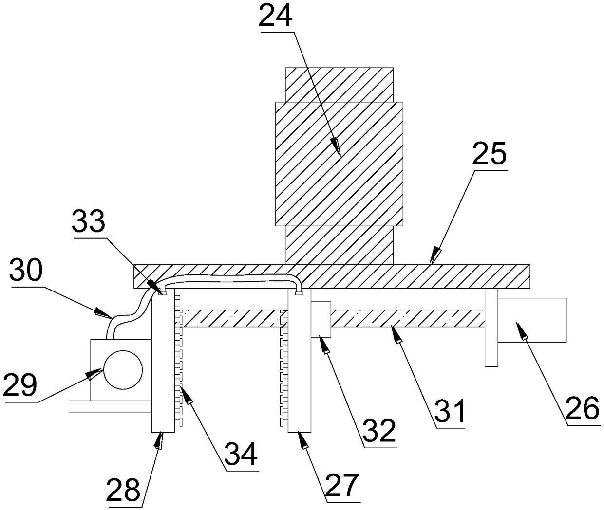 Stacking transferring mechanical device with flexible clamping gripper