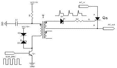 Lossless thyristor drive circuit