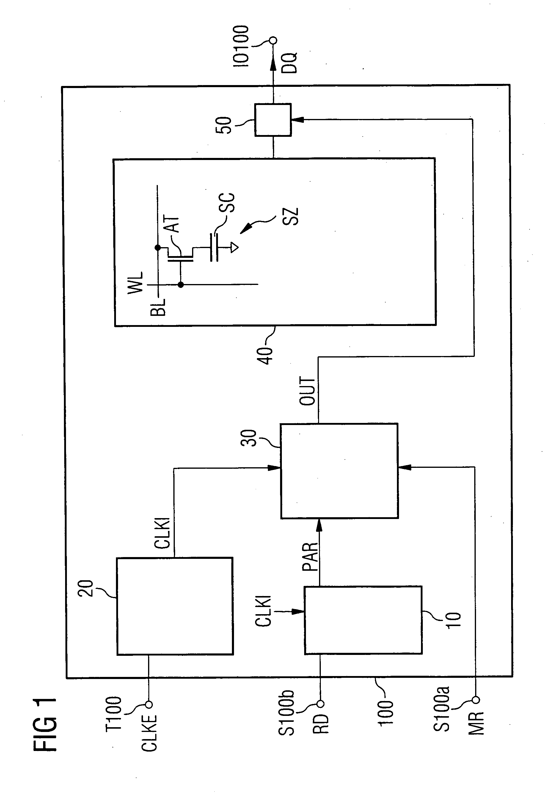 Integrated semiconductor memory device for synchronizing a signal with a clock signal