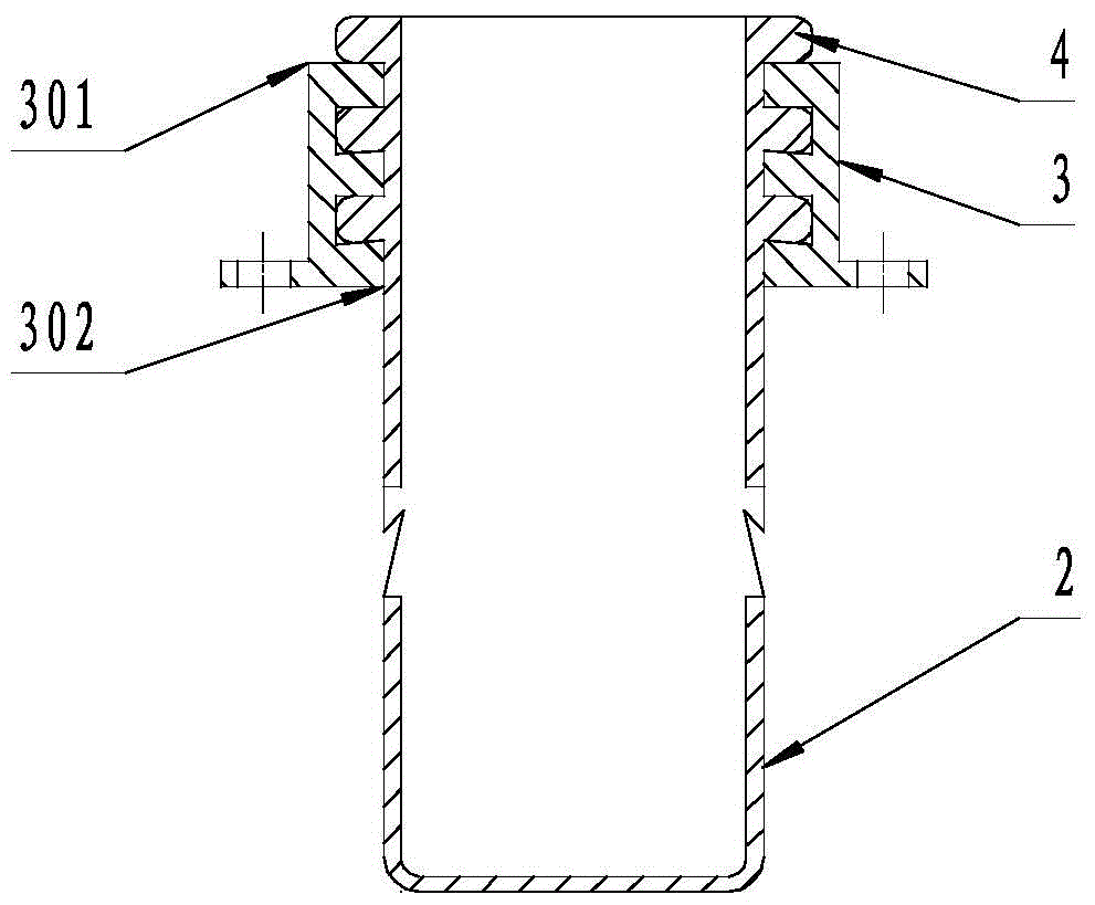 Filter bag detachment prevention and sealing device of electric pulse bag filter