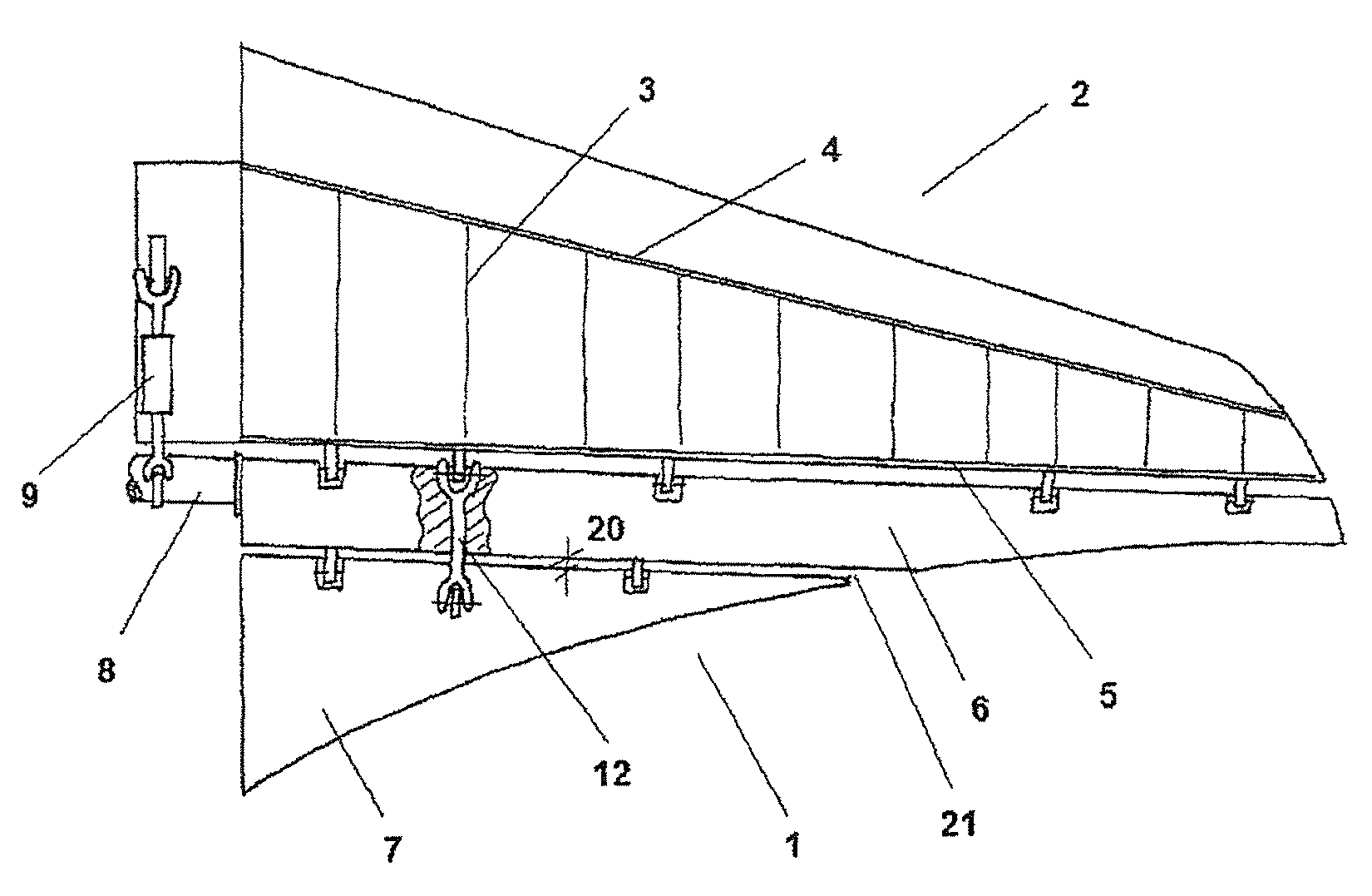 Control surface of aircraft