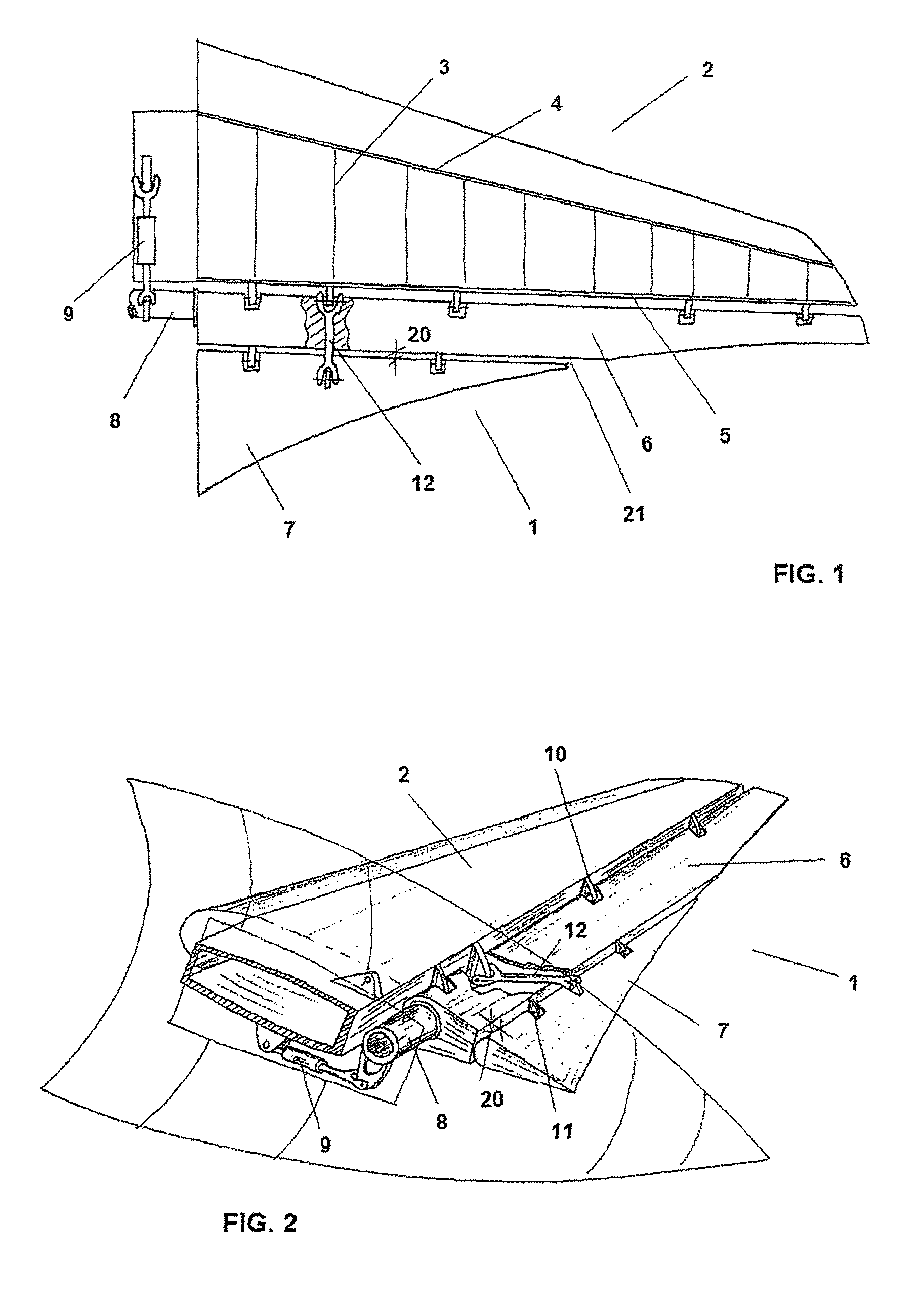 Control surface of aircraft