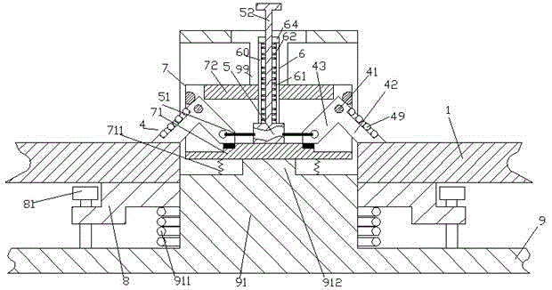 Workpiece mounting and positioning device stable in operation