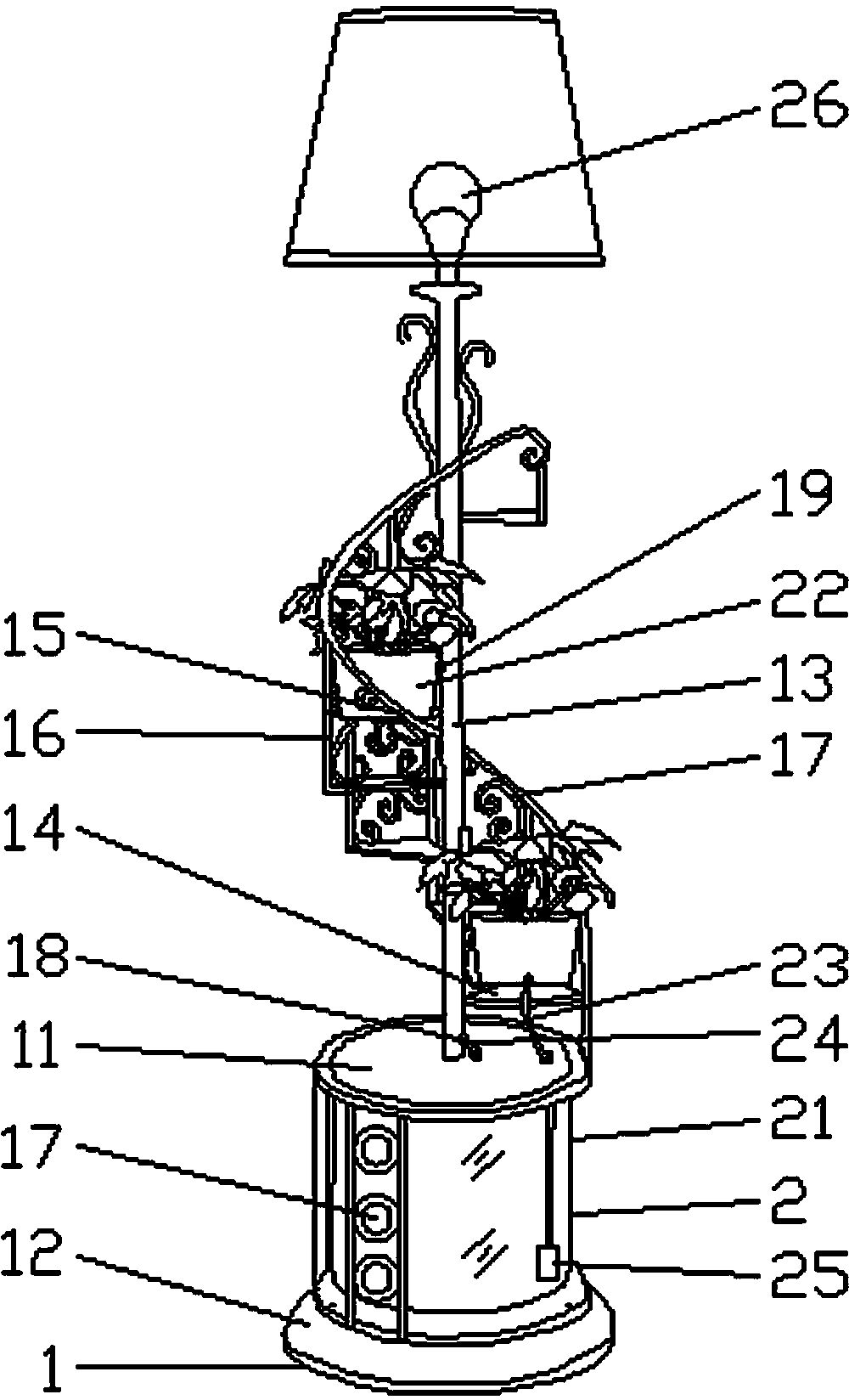 Rotary stereoscopic hydroponic flower rack