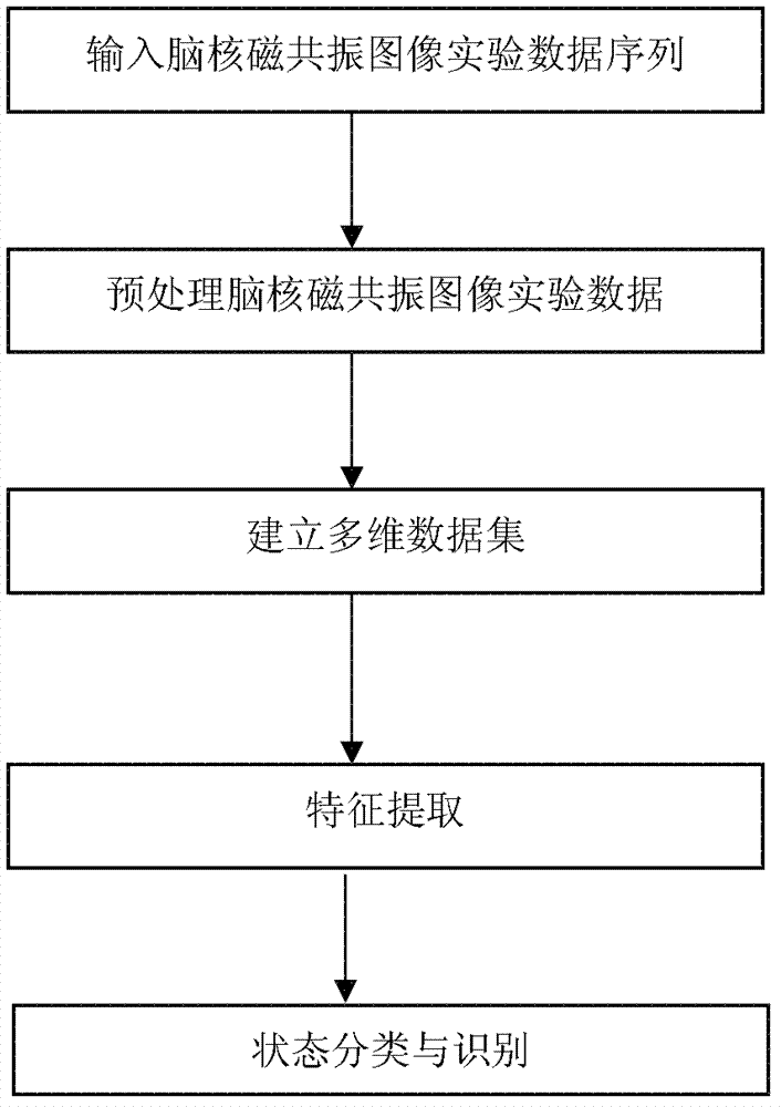 Cerebrum cognitive status recognition method based on cerebral function imaging