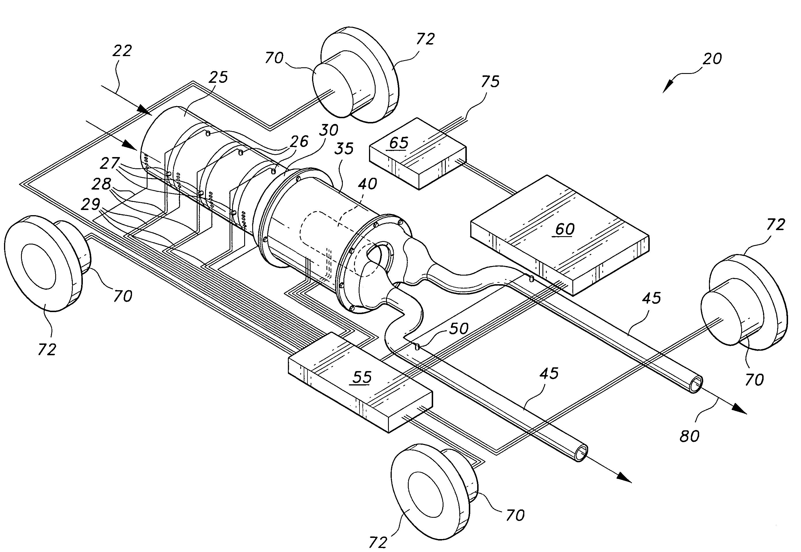 Power system for electrically powered land vehicle