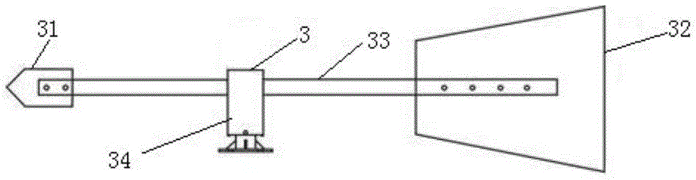 A kind of installation tooling and wind-facing method for a wind vane of a wind power generating set to accurately face the wind