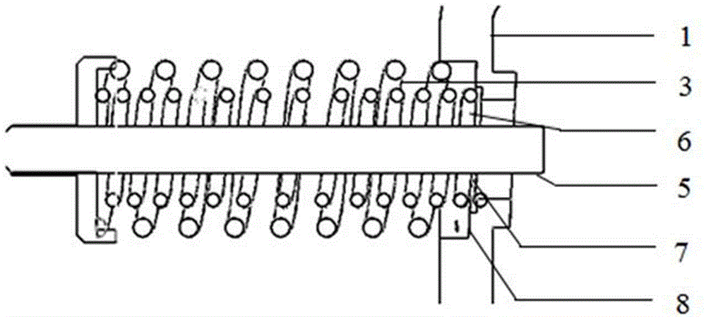 Dual-spring counter-force structure of railway signal relay