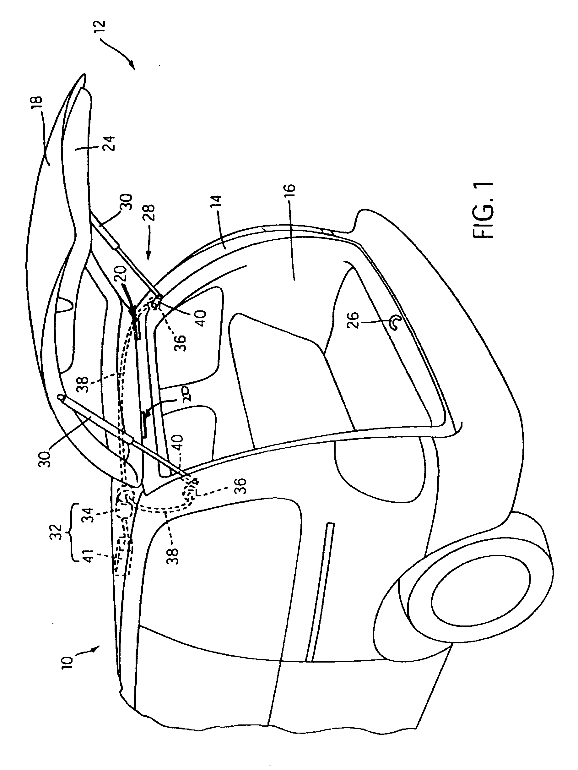Low-mounted powered opening system and control mechanism
