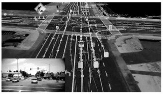 Automatic extraction method and device for road pedestrian crossing in high-precision map making