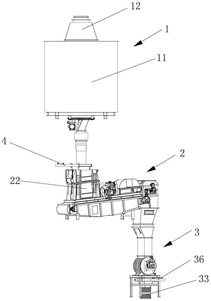 A reclaiming device suitable for feeding system in front of furnace