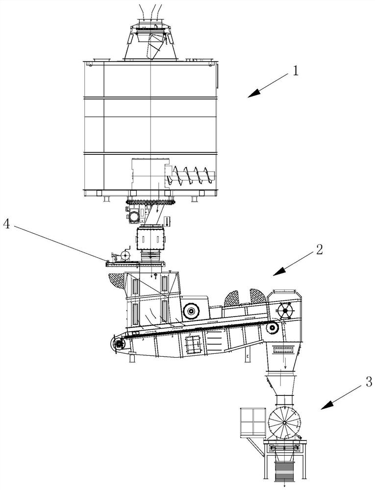 A reclaiming device suitable for feeding system in front of furnace