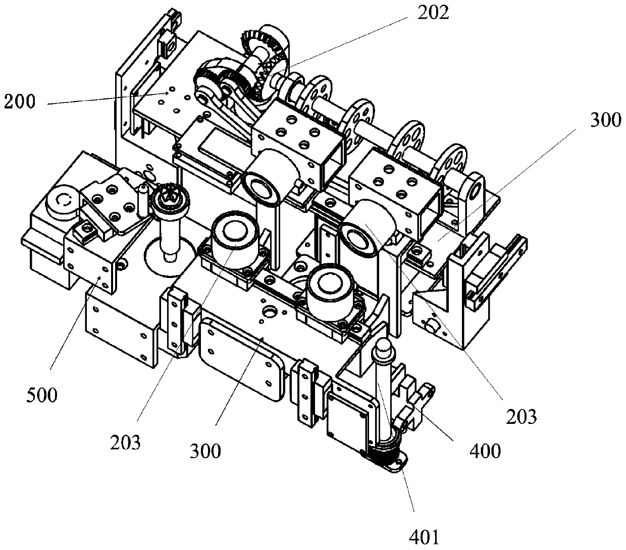 Catheter guide wire propelling device of interventional surgical robot