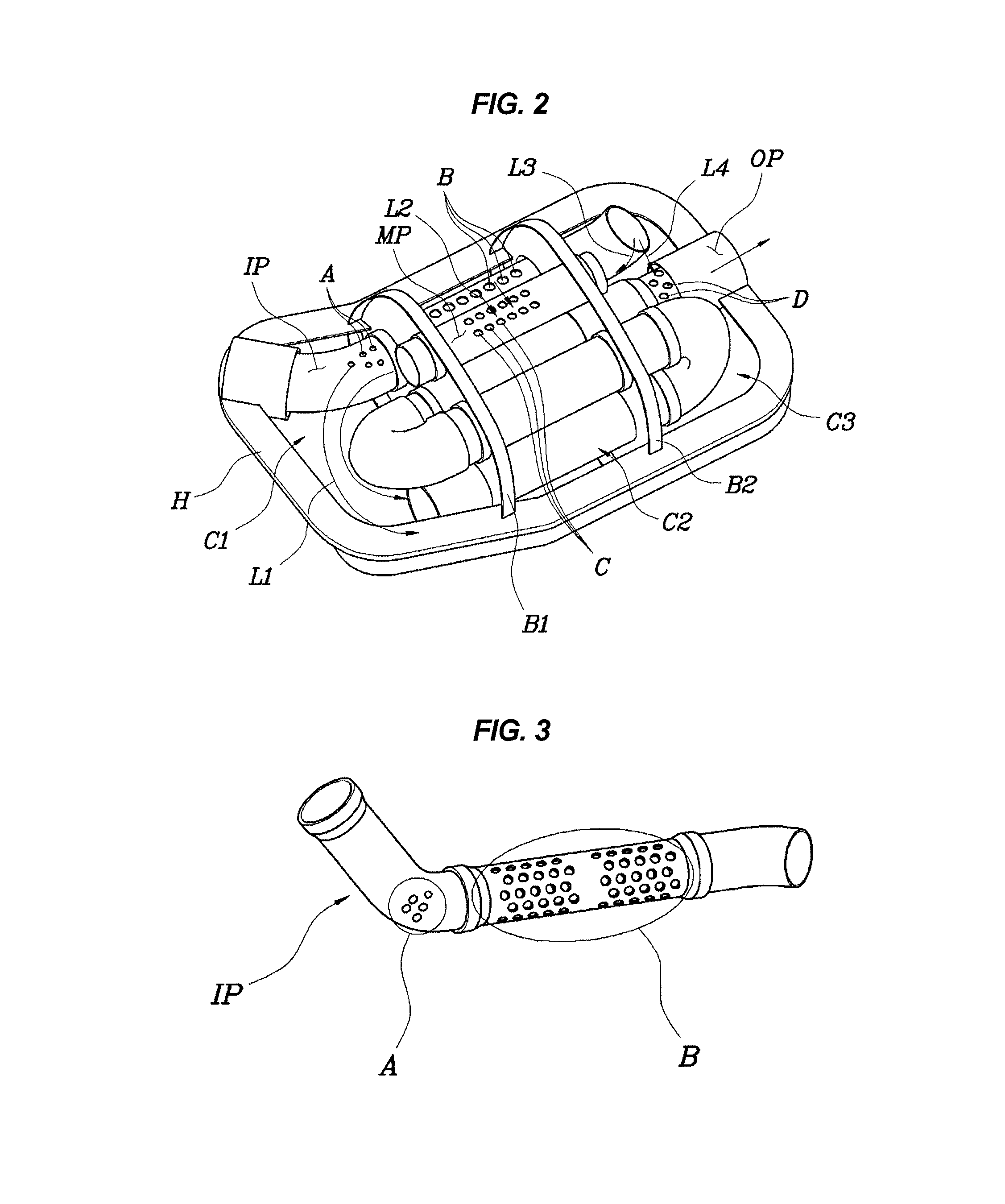 Muffler for vehicle