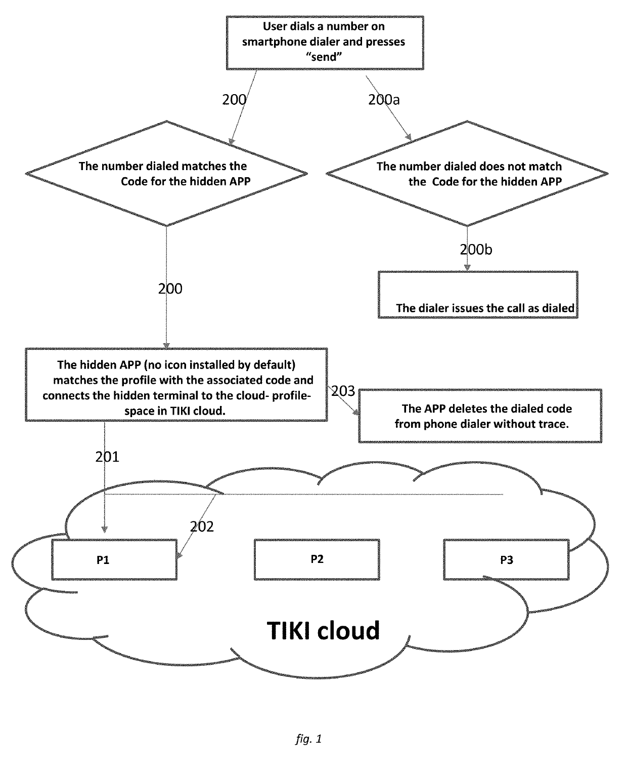 Multi profile cloud platform of hidden system
