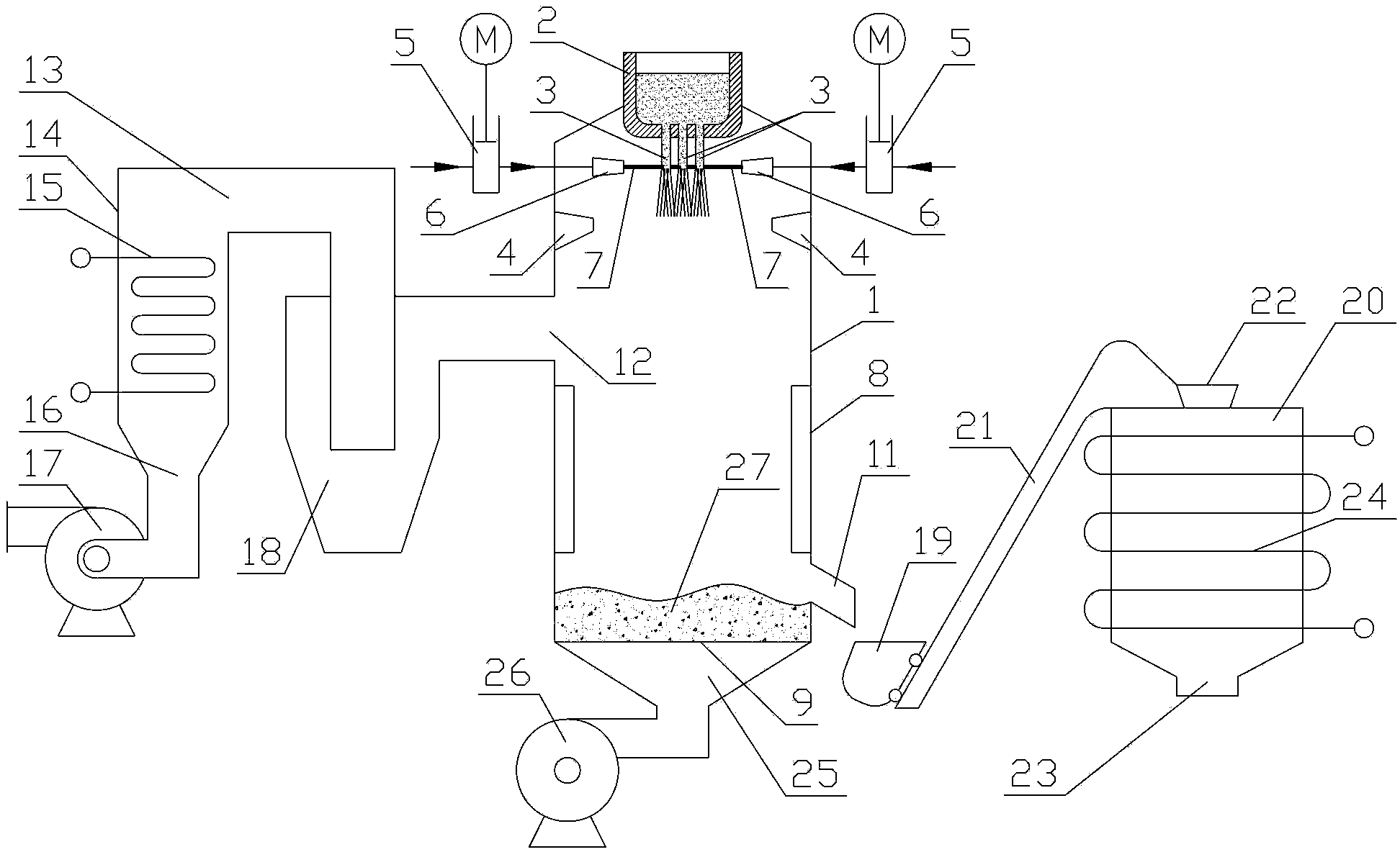 Method and system for molten slag granulation and sensible heat recovery