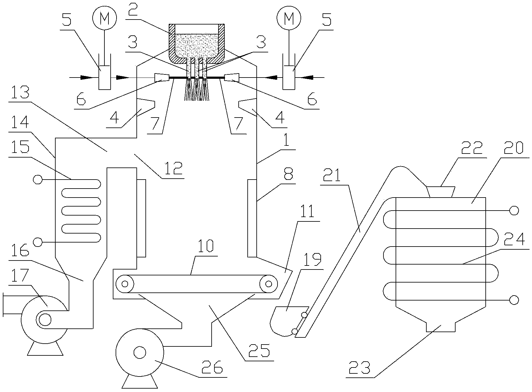 Method and system for molten slag granulation and sensible heat recovery