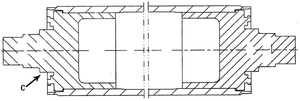 Processing method of heat-loaded dam roller