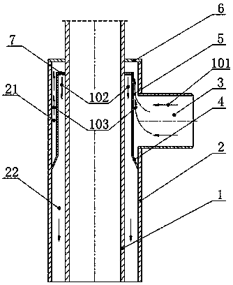 Uniform gas flow distribution device of pulverized coal gasification burner