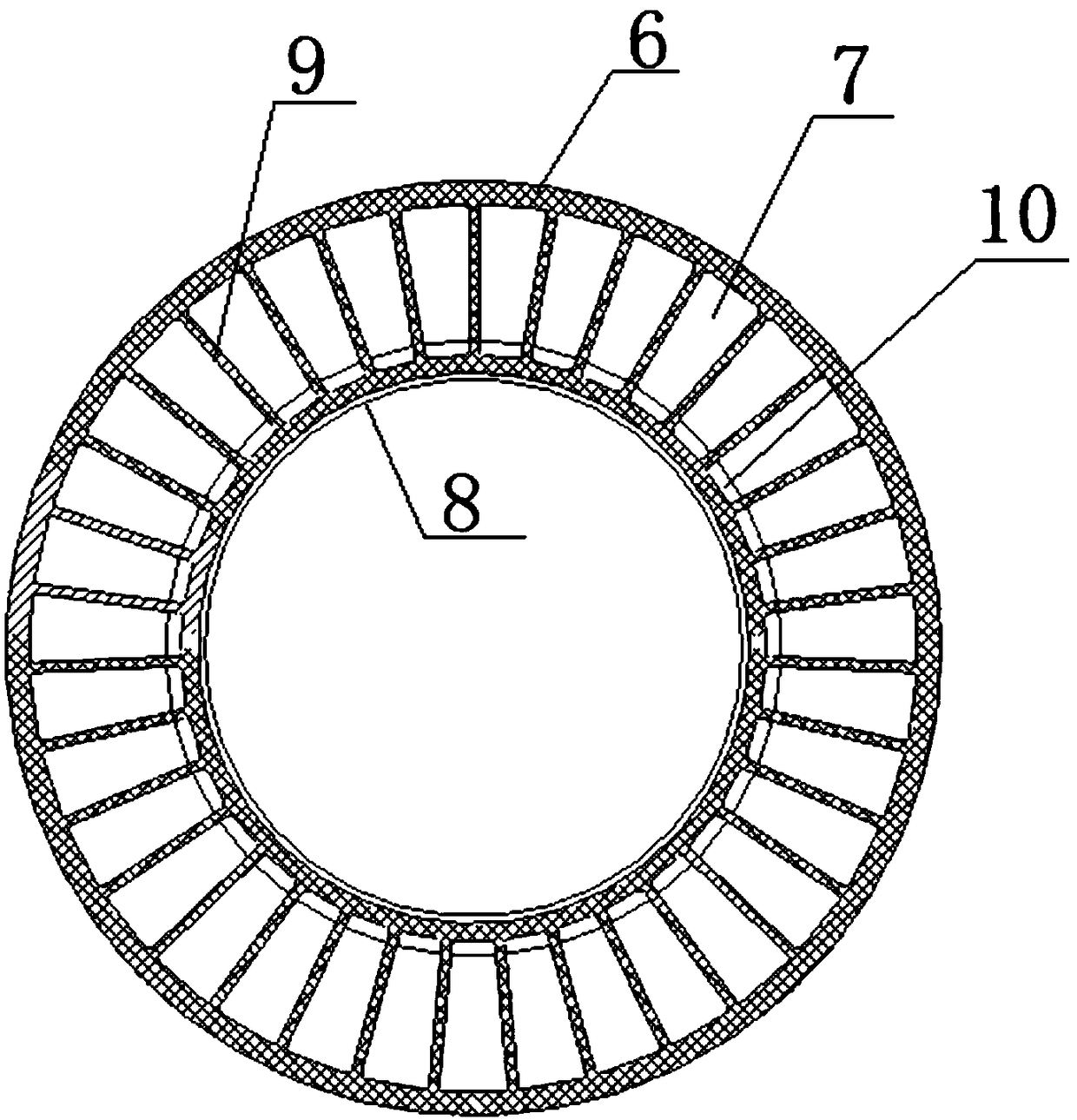Highly-elastic hollow molded rubber tire and making process thereof