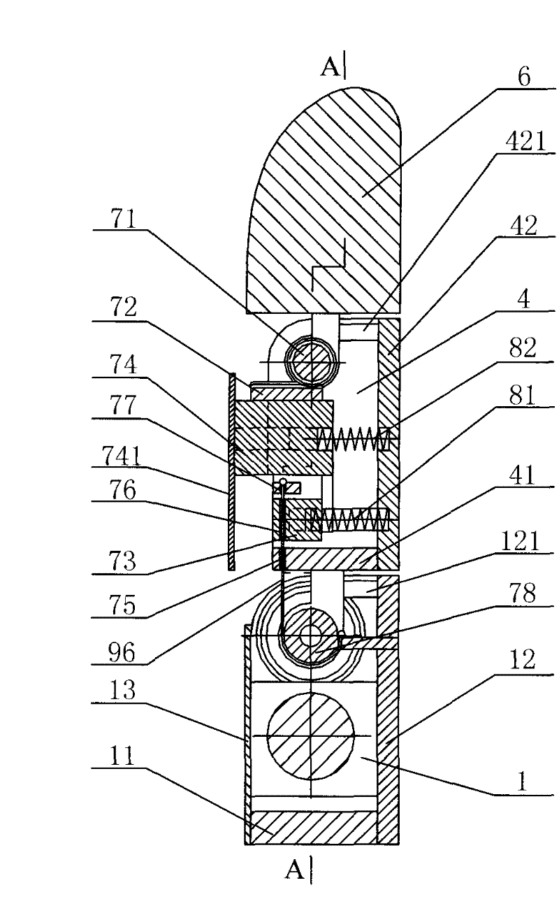 Double-slider-type parallel coupling under-actuated robot finger device