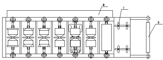 Combined type roller mold and water stopping copper strip forming machine