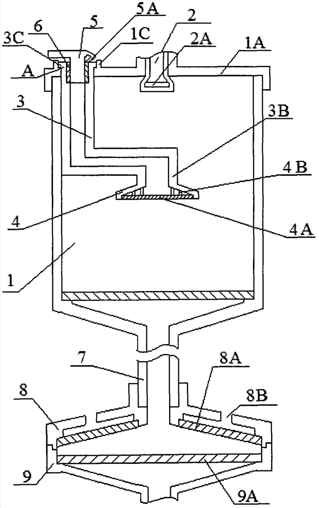 Automatic air discharging system of infusion device capable of preventing blood return