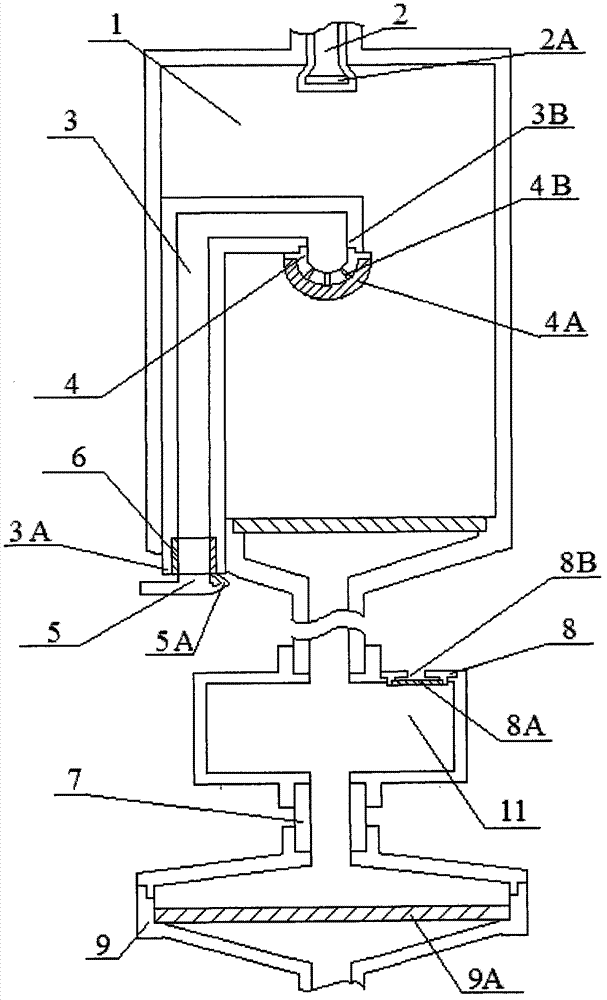 Automatic air discharging system of infusion device capable of preventing blood return