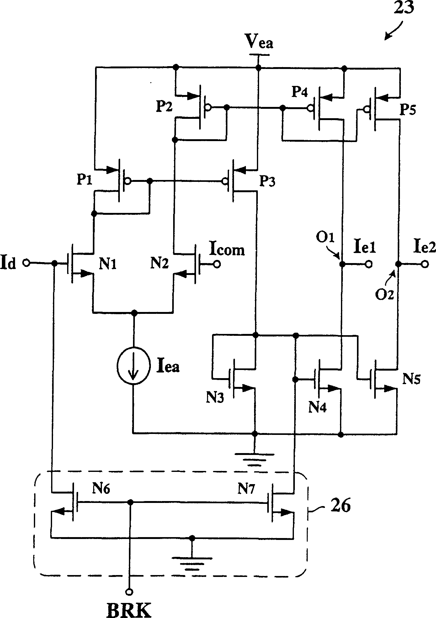 Motor controlling circuit with controllable driven current supply