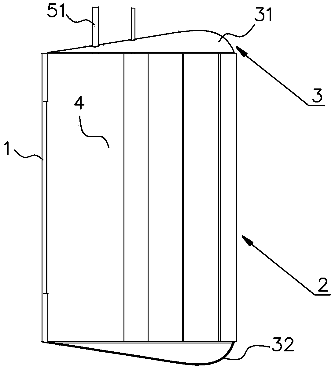 Fin stabilizer with adjustable arc