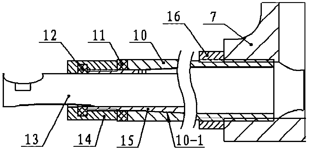 Clamping-sealing structure and adjustment method of transmission-type receiving probe
